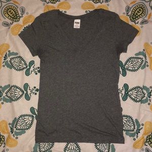 Gray PINK Victoria Secret v-neck